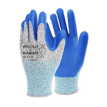 Karam HPPE Cut Resistant Gloves with Embossed Latex Palm