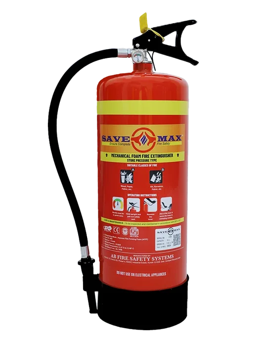 Savemax Mechanical Foam (AFFF) Fire Extinguisher, Stored Pressure, 9 Litre