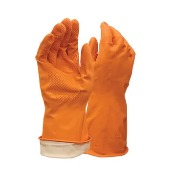 Karam Frontier Natural Latex Household Gloves, Flock Lined