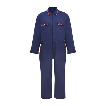 Karam Cotton Twill Workwear with Contrast Piping, Navy Blue or Orange